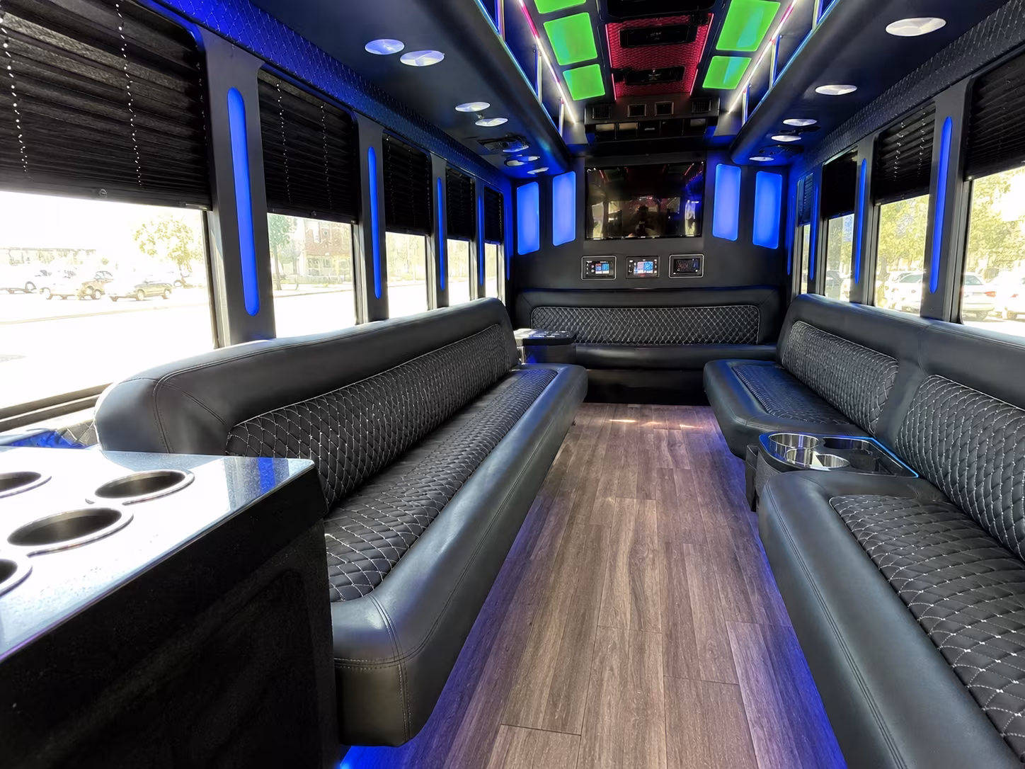 provo 15 passenger party bus inside