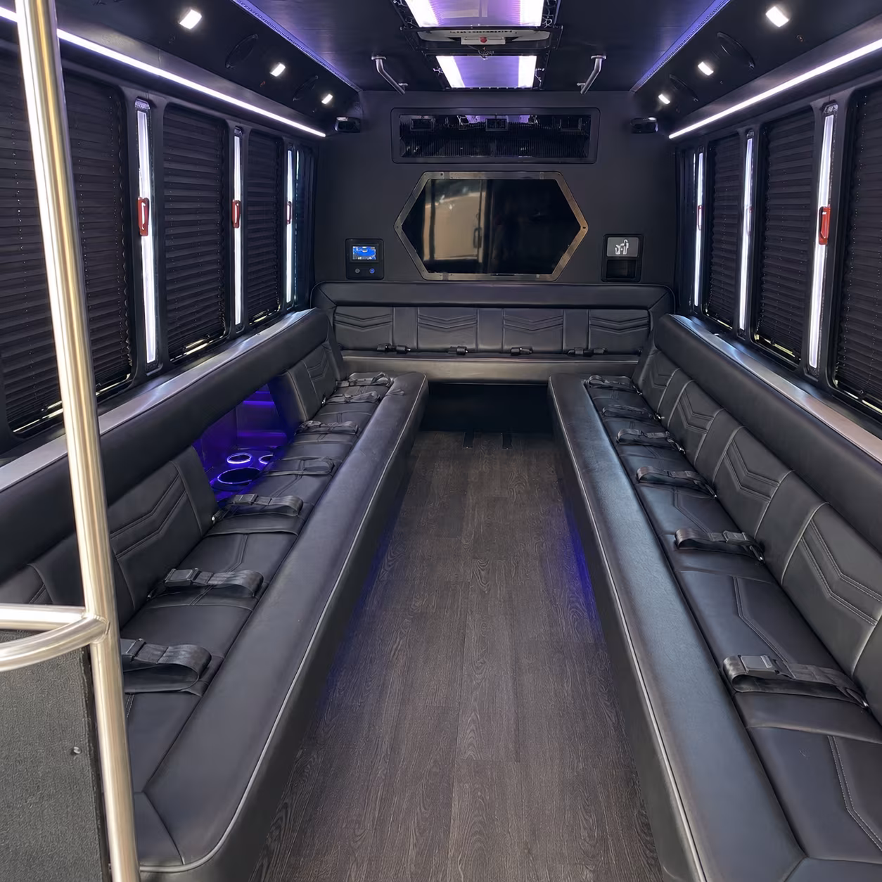 provo 18 passenger party bus interior
