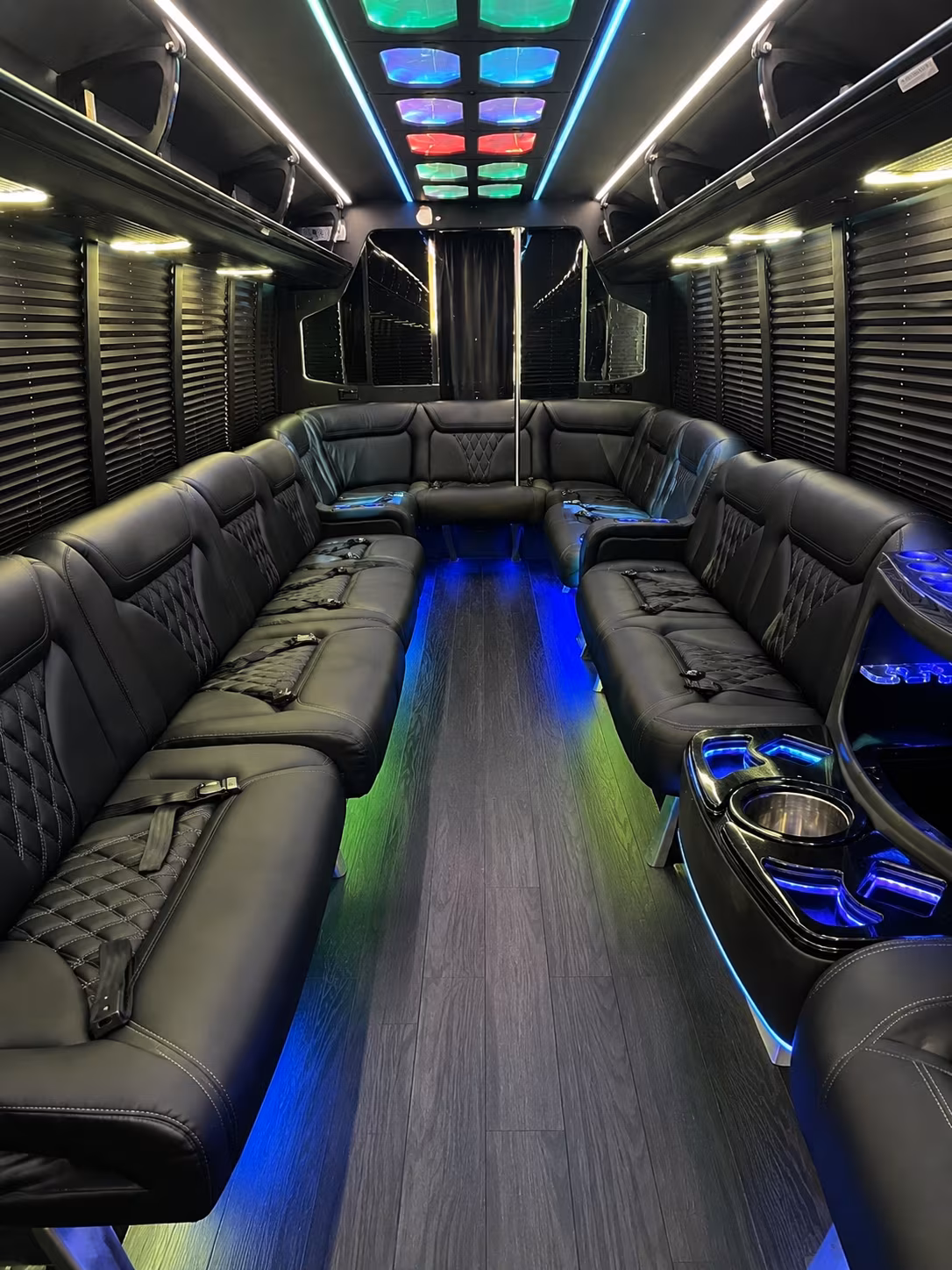 provo 20 passenger party bus interior