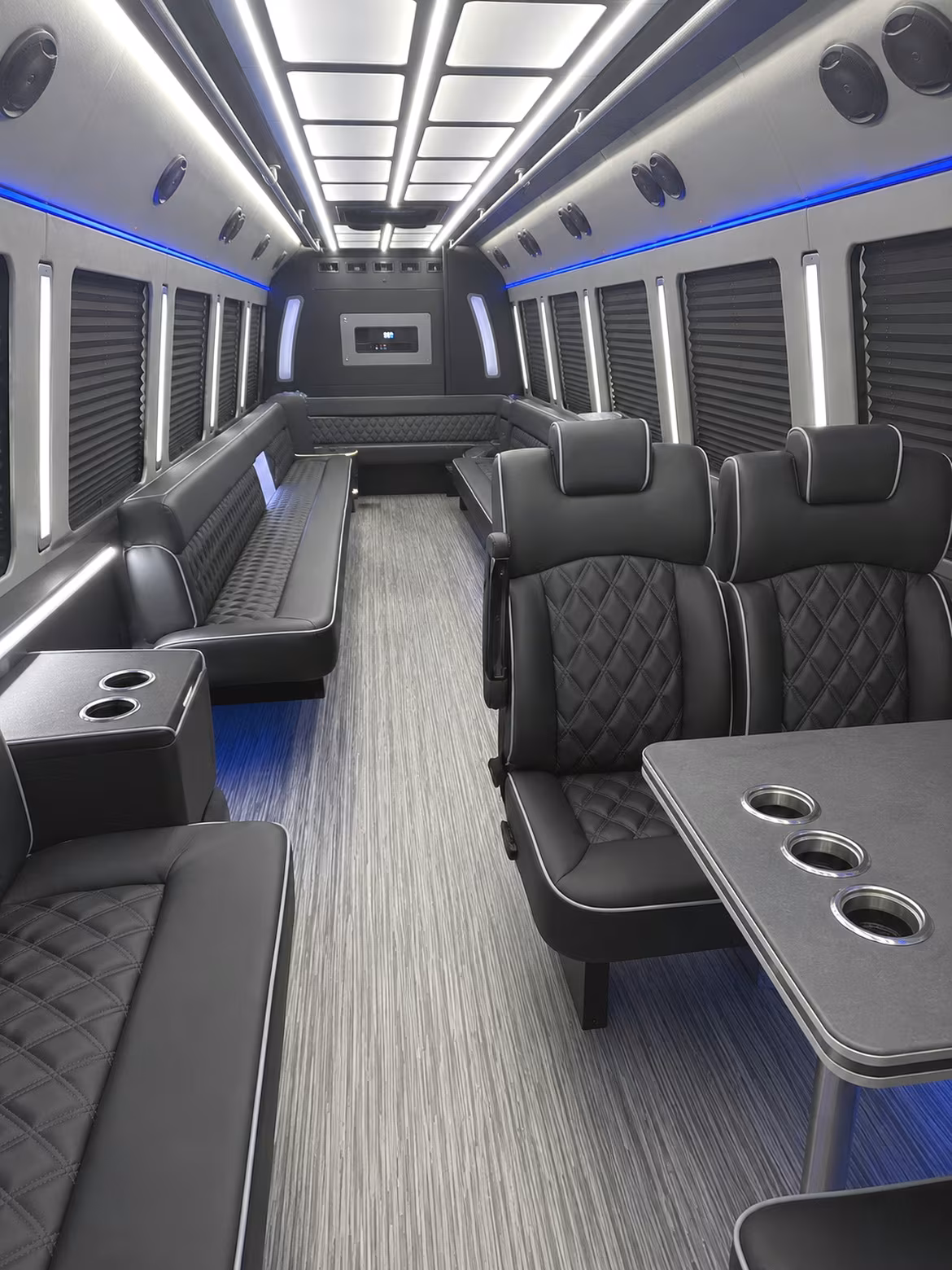 provo 25 passenger party bus inside