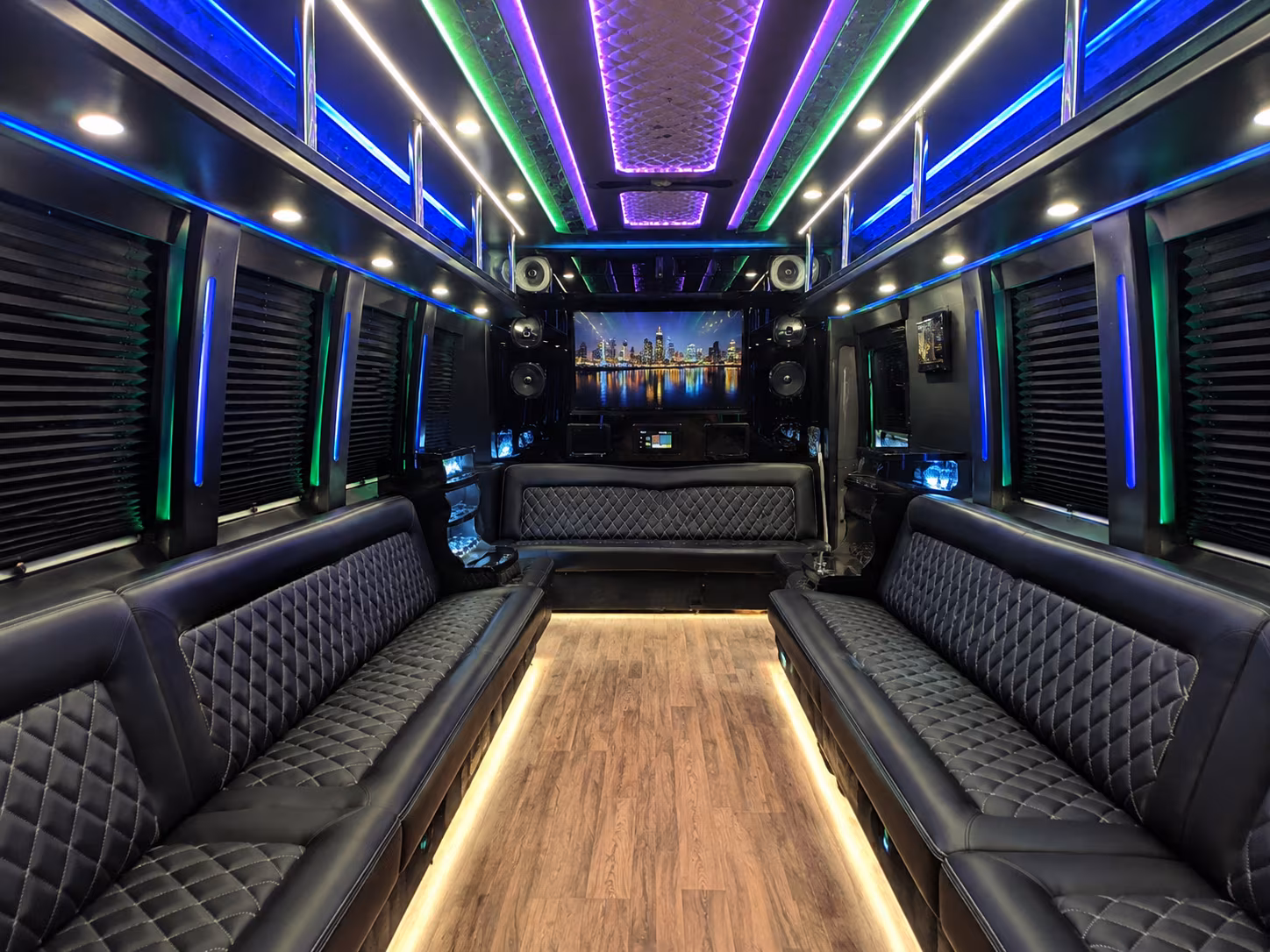 provo 25 passenger party bus interior