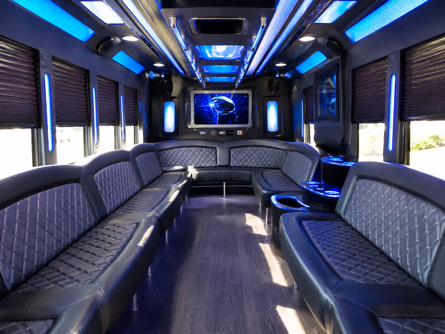provo 28 passenger party bus inside