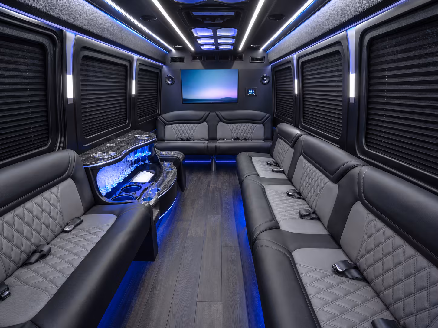 provo 30 passenger party bus inside
