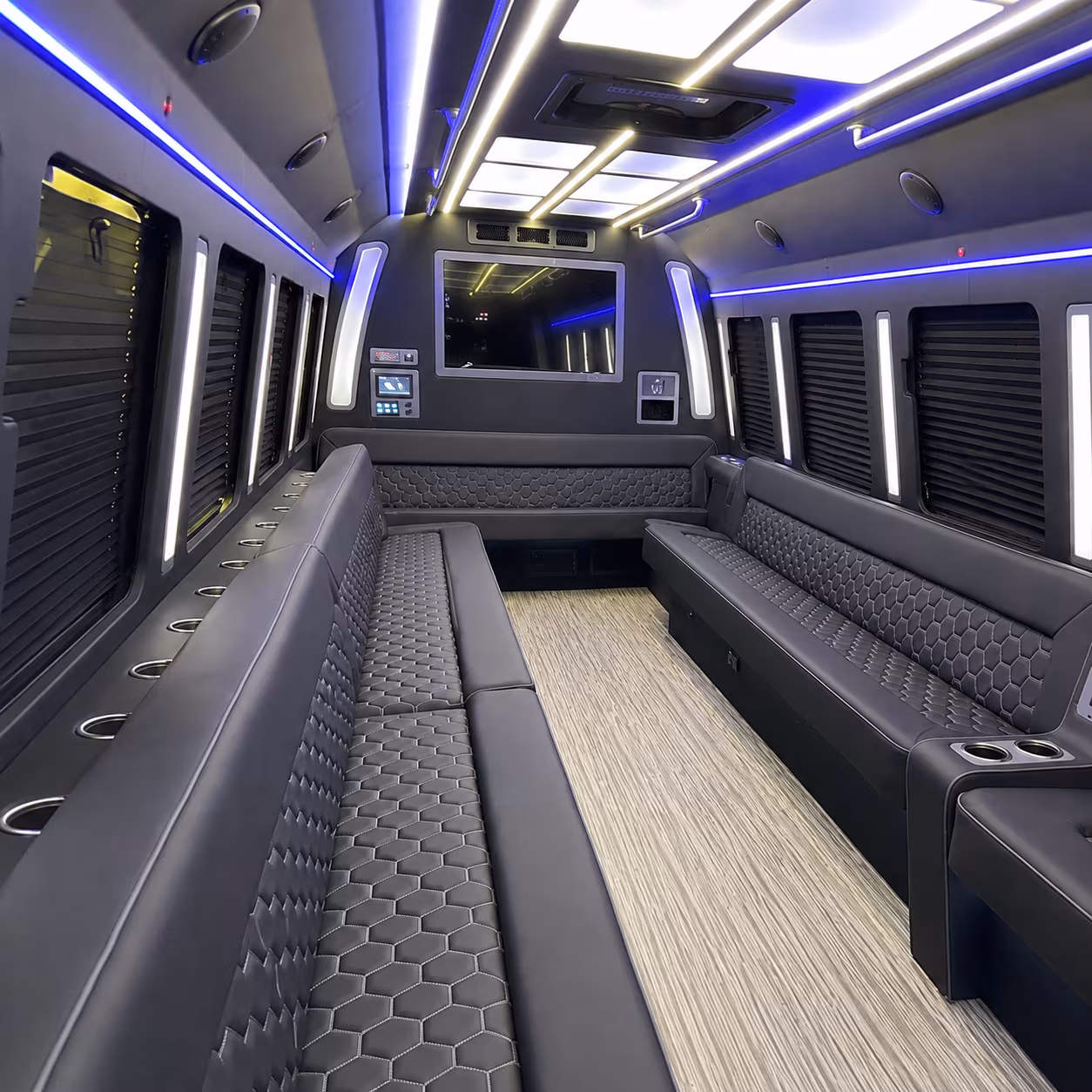 provo 40 passenger party bus inside