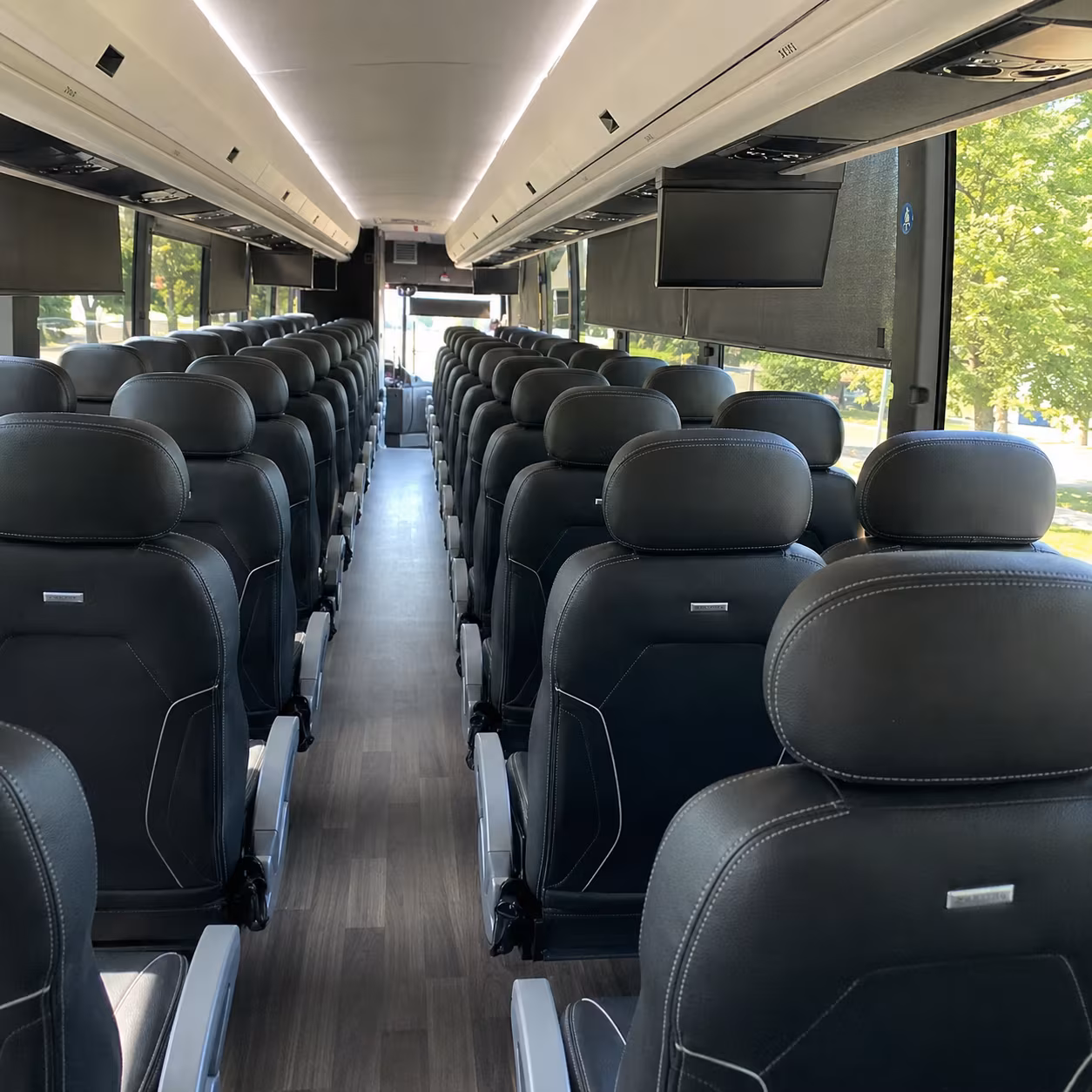 provo charter bus rental interior